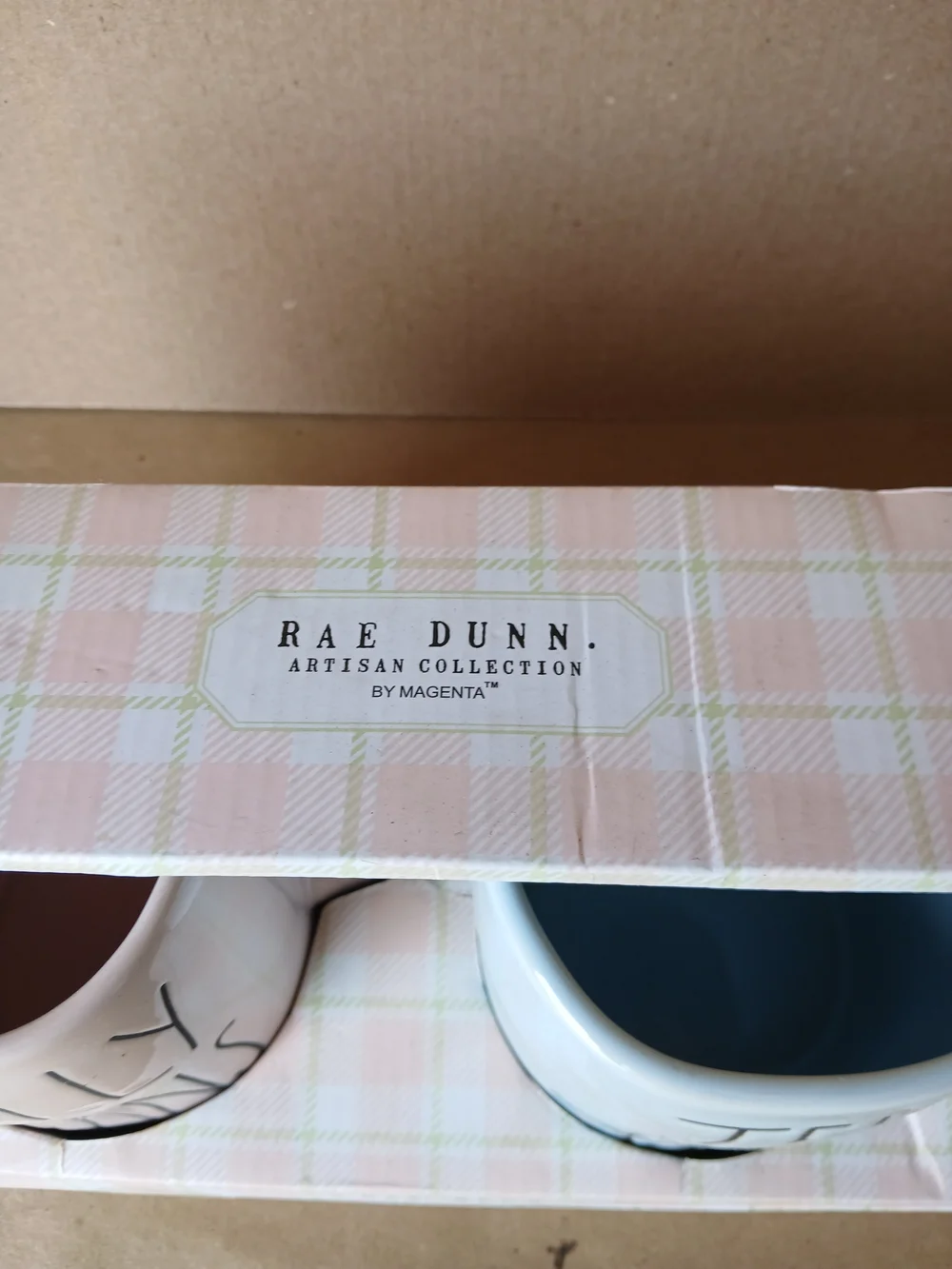 Rae Dunn 'Jelly Beans' Pink and Blue Stoneware Mug Set